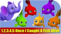 1,2,3,4,5 Once I Caught A Fish Alive Nursery Rhyme in 4K