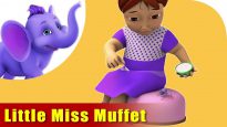 Little Miss Muffet | English Nursery Rhyme for Children in 4K | Appu Series